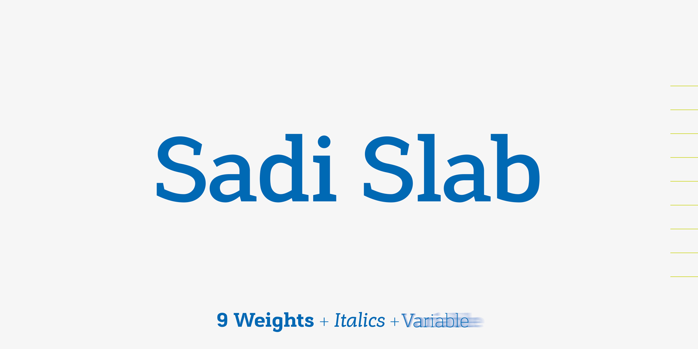 Пример шрифта Sadi Slab #7
